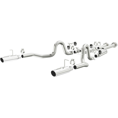 MagnaFlow 15638 Street Series Polished Stainless Cat-Back Exhaust System for 1994-1998 Ford Mustang 4.6L/5.0L