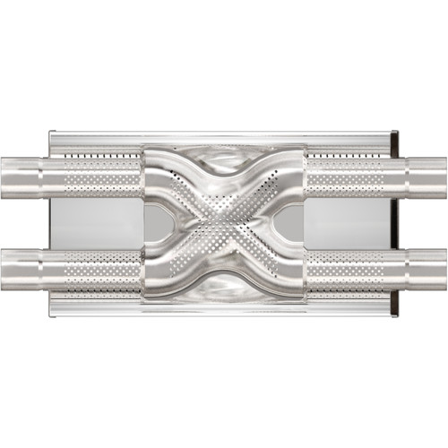 MagnaFlow Oval Straight-Through Muffler 12468 2.5in Dual/Dual