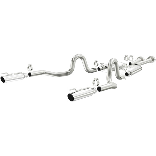 MagnaFlow 15671 Street Series Polished Stainless Cat-Back Exhaust System for 1999-2004 Ford Mustang 4.6L