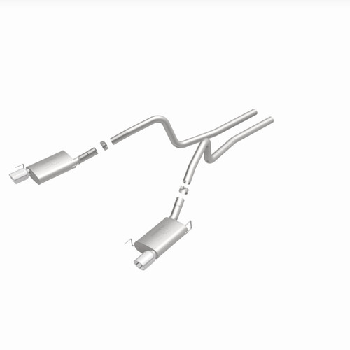 MagnaFlow 15881 Street Series Polished Stainless Cat-Back Exhaust System for 2005-2009 Ford Mustang 4.6L/5.4L
