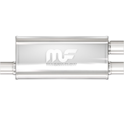MagnaFlow Oval Straight-Through Muffler 12267 3/2.5in Offset/Dual