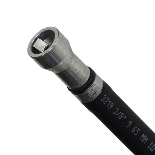 3/8" Female Quick Connect x 3/8" I.D. Beaded Tube Power Steering Return Hose 93608 - connector view