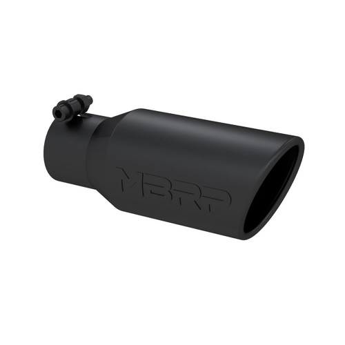 MBRP Universal Tip 4in OD 2.75in Inlet 10in Angled Rolled End Black