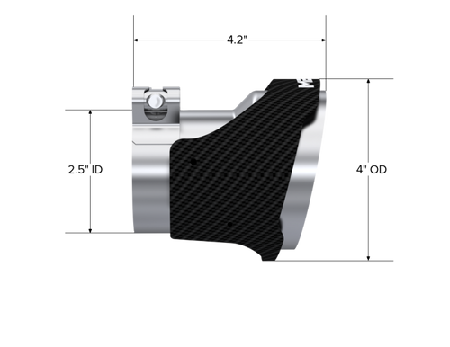 MBRP Bezel Kit Quad Tip CF for Kia Stinger GT