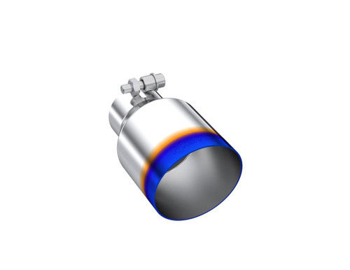 MBRP Burnt End Tip 2.5in ID 4in OD Out 6.5in Length - Angle Cut Stainless Steel