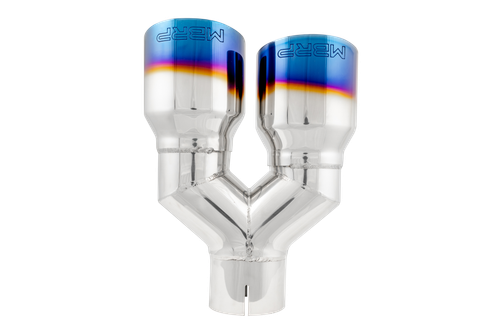 MBRP Burnt End Tip 2.5in ID Dual 3.5in OD Out 9.5in Length - Stainless Steel