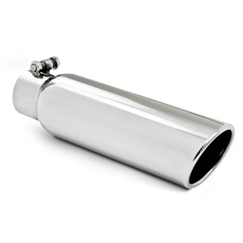 MBRP No-Weld Tip for Universal Vehicles T304 - 3.5in OD 2.5in Inlet 12in L Angled Cut