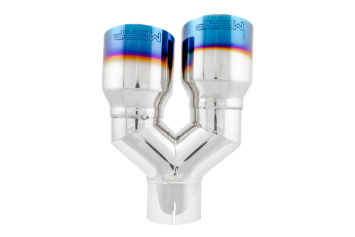 MBRP Dual Burnt End Tip for Universal Fit 3.5in OD / 2.5in Inlet - T304 Stainless Steel