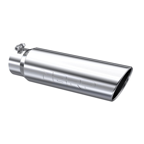 MBRP Angled Rolled End Exhaust Tip for Universal Fit 5in OD / 4in Inlet - T304 Stainless Steel