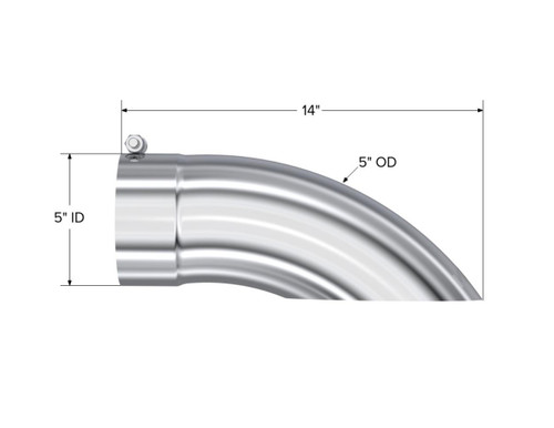 MBRP Universal Tip 5 O.D. Turn Down 5 inlet 14 length
