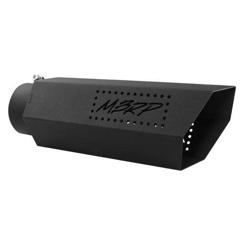 MBRP Universal Hex Tip 4in Inlet 16in Length Black w/o Logo
