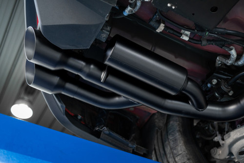MBRP 3in Cat Back Quad Tip Race Black for Ford Mustang GT 5.0