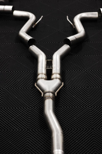 MBRP Cat-Back Exhaust for Ford Mustang 2.3L EcoBoost T304 - Quad Carbon Fiber Stainless Steel Tips