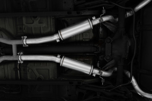 MBRP 2.5in Dual Split Rear AL w/ 3.5in Black Tips for Ford Mustang GT 4.6L