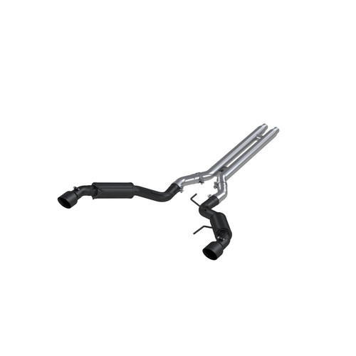 MBRP 3in Cat Back Dual Split Rear Black w/ 4.5in Tips Race for Ford Mustang GT 5.0