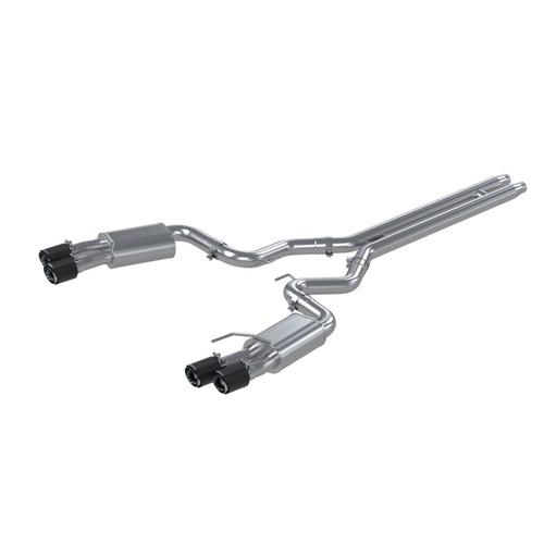 MBRP Cat-Back Dual Rear Exhaust for Ford Mustang GT 5.0L T304 Stainless Steel - Carbon Fiber Tips