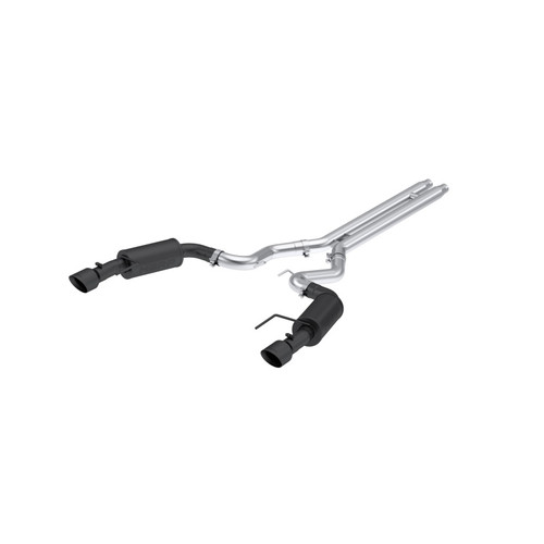 MBRP Cat-Back Dual Split Rear Exhaust for Ford Mustang GT S650 5.0L - Black-Coated (Street)