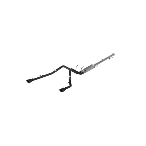 MBRP Cat Back Exhaust for RAM 1500 5.7L - Dual Split Rear Aluminum Black Through Stock Bumper