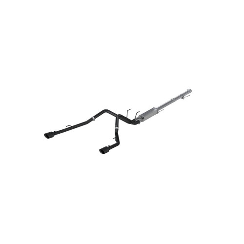 MBRP Cat Back Exhaust for RAM 1500 5.7L - Dual Split Rear Aluminum Black Through Stock Bumper