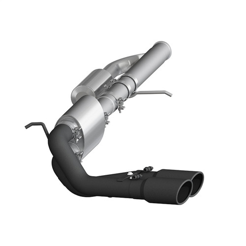 MBRP Cat Back Exhaust for Chevrolet Silverado 1500 - Pre-Axle Dual Outlet 4in Tip Black Coated