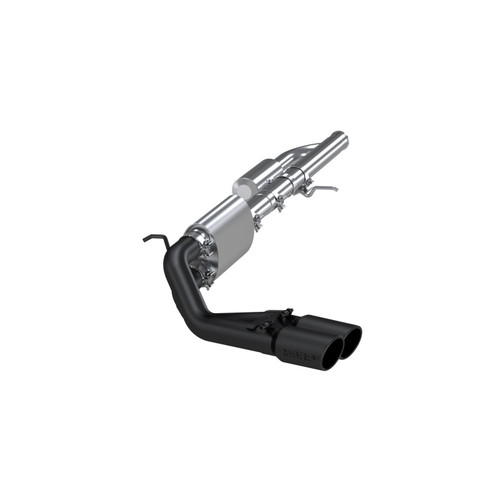 MBRP Cat Back Exhaust for Chevrolet Silverado 1500 - Pre-Axle Dual Outlet 4in Tip Black Coated