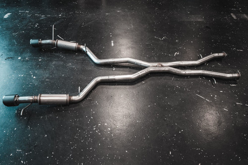 MBRP Armor Lite AL Steel Cat Back for Dodge Durango SRT 6.4L - Dual Rear Exit with Stainless Steel Tips