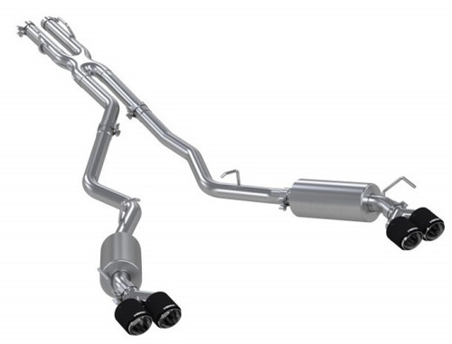 MBRP Dual Rear Exit for Ford Explorer ST 3.0L Ecoboost - 2.5in Carbon Fiber Quad Tips - T304