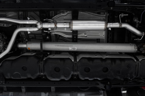 MBRP Dual Cat-back for Toyota Tundra 3.5L - Aluminized Steel with 4in Single Side Exit