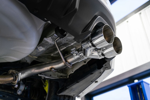 MBRP Cat Back Dual Split Rear Exit 2.5in T304 CF Tips for Subaru WRX 2.0L/STI 2.5L