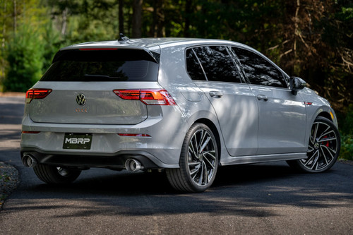 MBRP Cat-Back for VW Golf GTI MK8 3in Dual Split Rear w/ Carbon Fiber Tips - T304