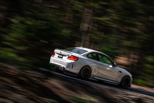 MBRP Resonator-Back for BMW M2 Competition 3.0L 3in Quad Rear w/ Carbon Fiber Tips - T304