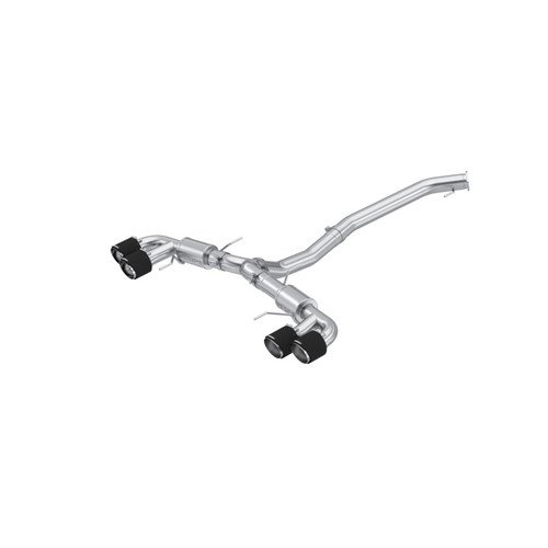 MBRP Cat Back Exhaust for Nissan GTR 3.8L - Dual Split Rear Quad Carbon Fiber Tips T304 Stainless Steel