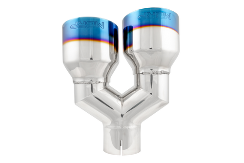 MBRP Burnt End Tip for Pass Side 2.5in ID Dual 4in OD Out 9.55in Length - Stainless Steel