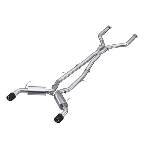 MBRP Cat Back Dual Split Rear Exit 3in CF Tips for Infiniti Q50 3.0L