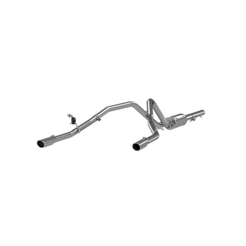 MBRP Cat Back Exhaust for Chevrolet Silverado 1500 4.8/5.3L EC/CC (excluding 8 bed) - Dual Split Rear