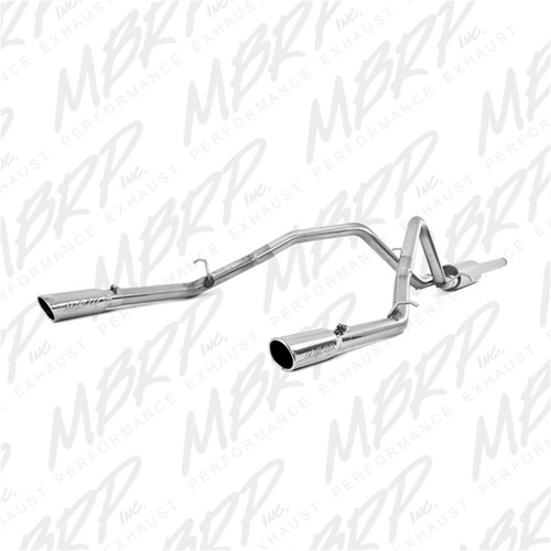 MBRP Cat Back Exhaust for Chevrolet/GMC 1500 Silverado/Sierra 4.3L V6/5.3L V8 - Dual Split Rear T409 Stainless Steel