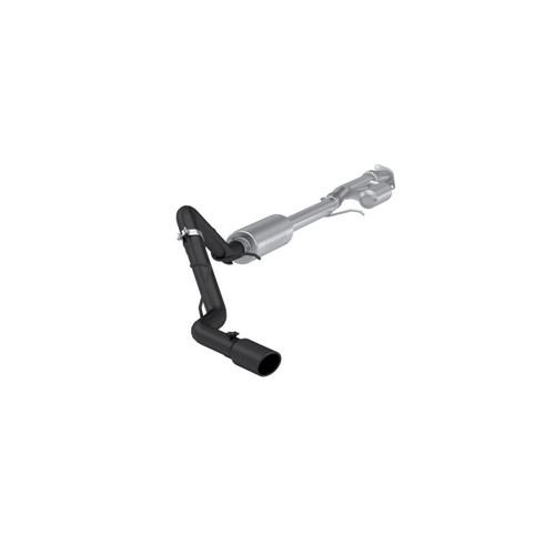 MBRP Cat Back for GM 1500 Silverado/Sierra 2.7L 19-24 Black-Coated Aluminized Steel 3in Single Side 4in Tip