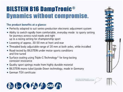 Bilstein B16 (PSS10) 06-10 BMW E60 M5 EDC Performance Suspension System (49-234923)