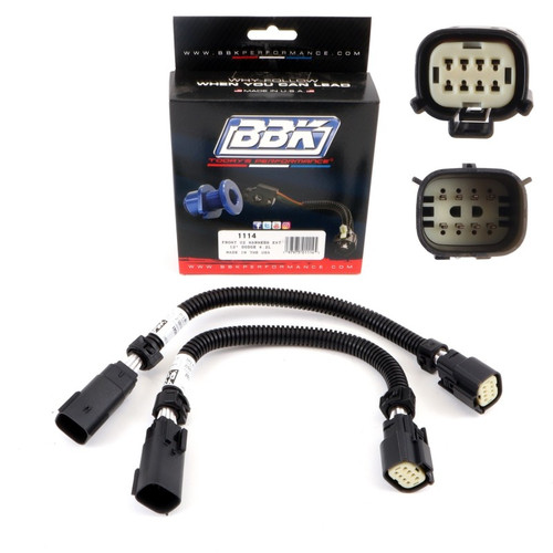 BBK 6 Pin Front O2 Sensor Wire Harness Extensions 12 (pair) for 05-20 Dodge Hellcat 6.2L