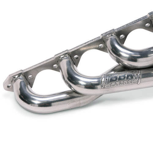 BBK Shorty Unequal Length Exhaust Headers 1-5/8 Silver Ceramic for 79-93 Mustang 5.0