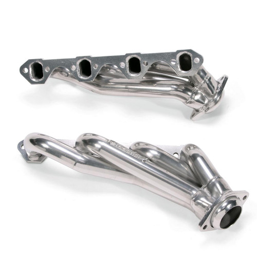 BBK Shorty Unequal Length Exhaust Headers 1-5/8 Silver Ceramic for 79-93 Mustang 5.0