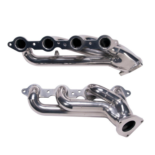 BBK Shorty Tuned Length Exhaust Headers 1-3/4 Silver Ceramic for 99-04 GM Truck SUV 6.0