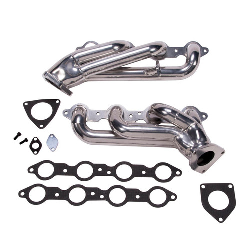 BBK Shorty Tuned Length Exhaust Headers 1-3/4 Silver Ceramic for 99-04 GM Truck SUV 6.0