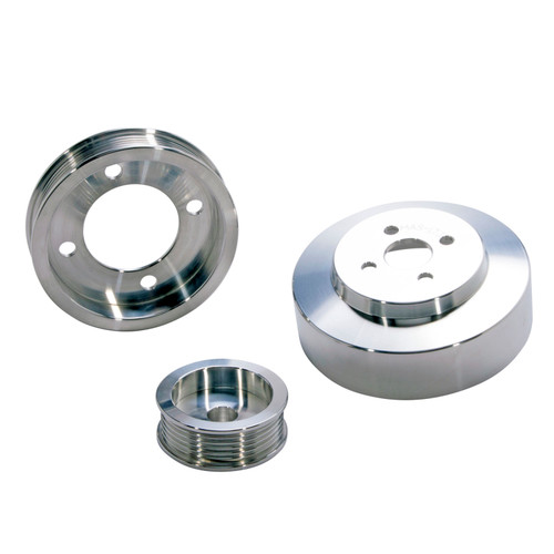 BBK Underdrive Pulley Kit Lightweight CNC Billet Aluminum (3pc) for 94-95 Mustang 5.0