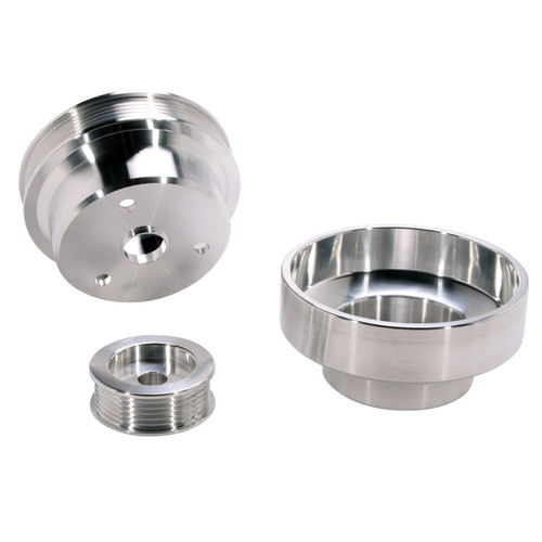 BBK Underdrive Pulley Kit Lightweight CNC Billet Aluminum (3pc) for 88-95 GM Truck 4.3 5.0 5.7