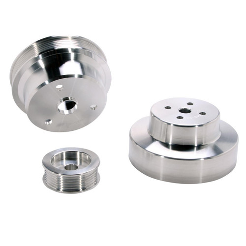 BBK Underdrive Pulley Kit Lightweight CNC Billet Aluminum (3pc) for 88-95 GM Truck 4.3 5.0 5.7