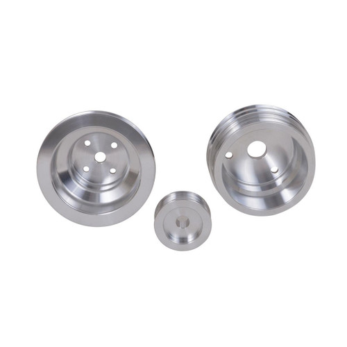 BBK Underdrive Pulley Kit Lightweight CNC Billet Aluminum (3pc) for 85-97 GM Truck 305 350
