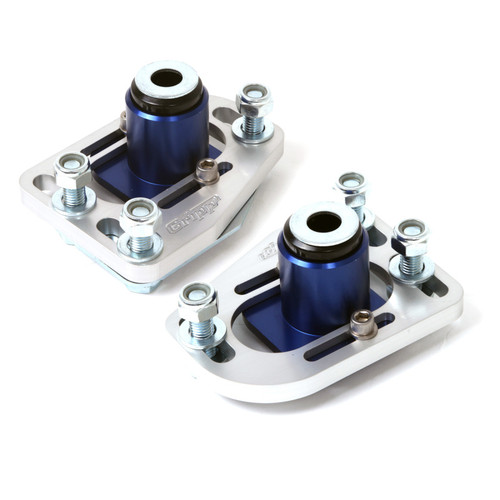 BBK Caster Camber Plate Kit Silver Anodized Finish for 79-93 Mustang