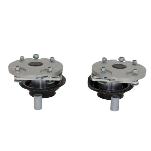 BBK Caster Camber Plate Kit Silver Anodized Finish for 05-14 Mustang