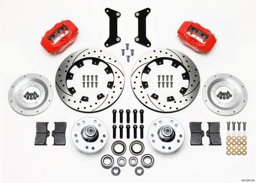 Wilwood Forged Dynalite Front Kit 12.19in Drilled Red for 79-87 GM G Body